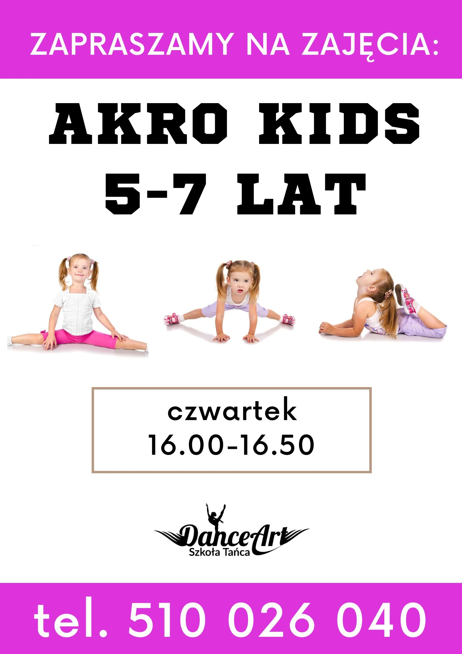 Akro Kids dla dzieci 5–7 lat, czwartek 16:00