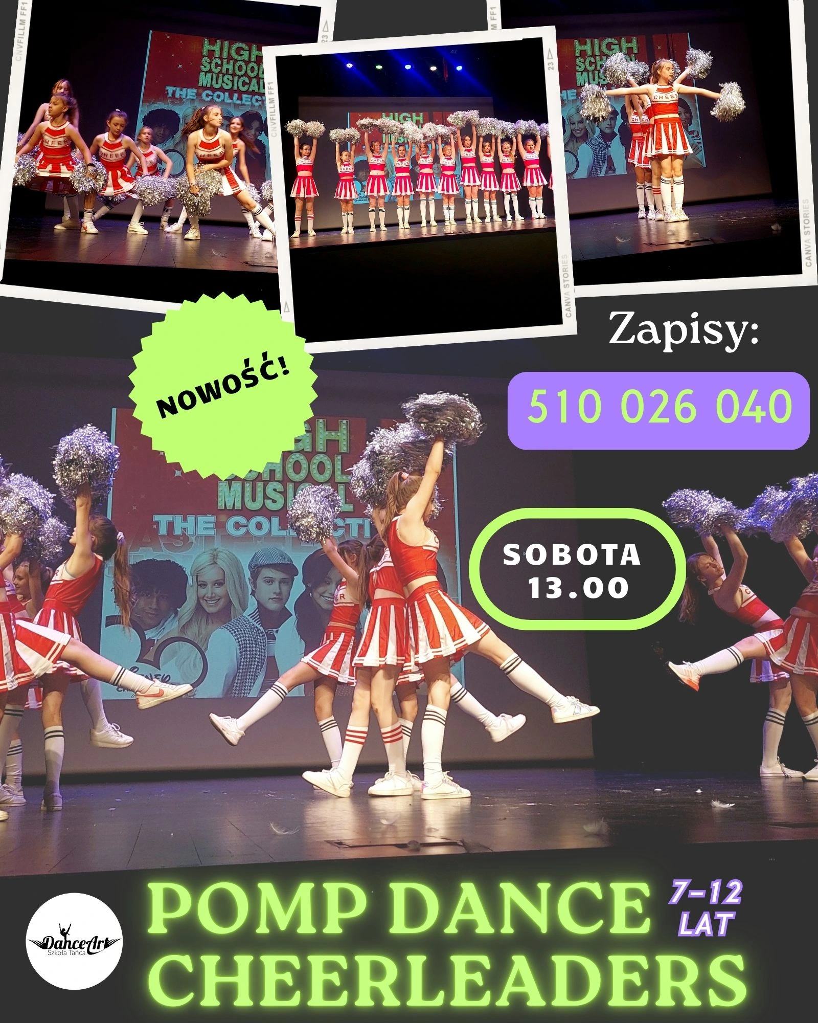 Pomp Dance Cheerleaders dla dzieci 7–12 lat, sobota 13:00