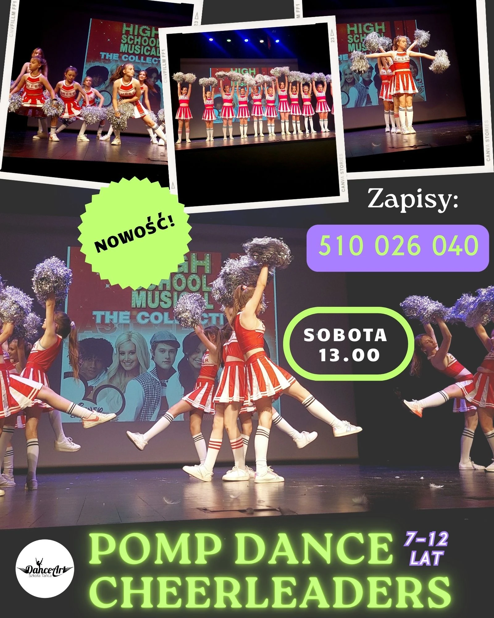 Pomp Dance Cheerleaders dla dzieci 7–12 lat, sobota 13:00