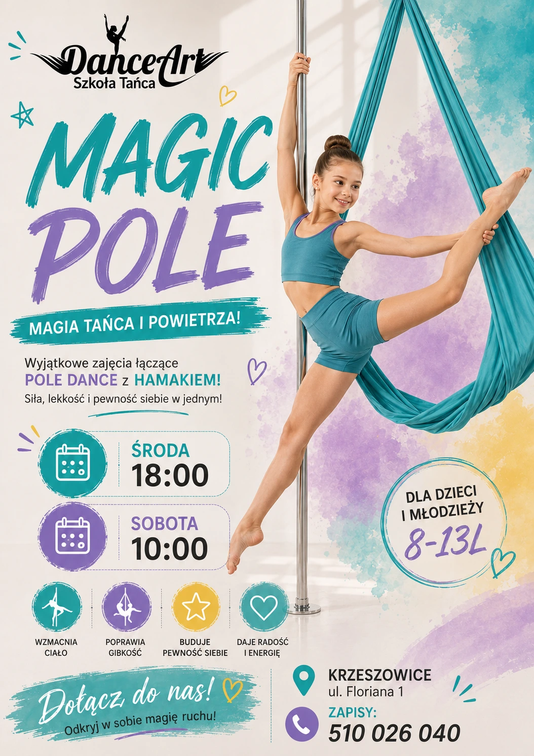 Magic Pole dla dzieci i młodzieży 8–13 lat w Krzeszowicach